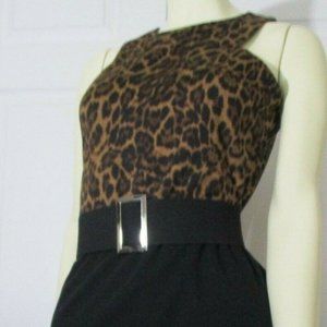 Three Hearts Leopard Print Mini Dress Junior M NWT